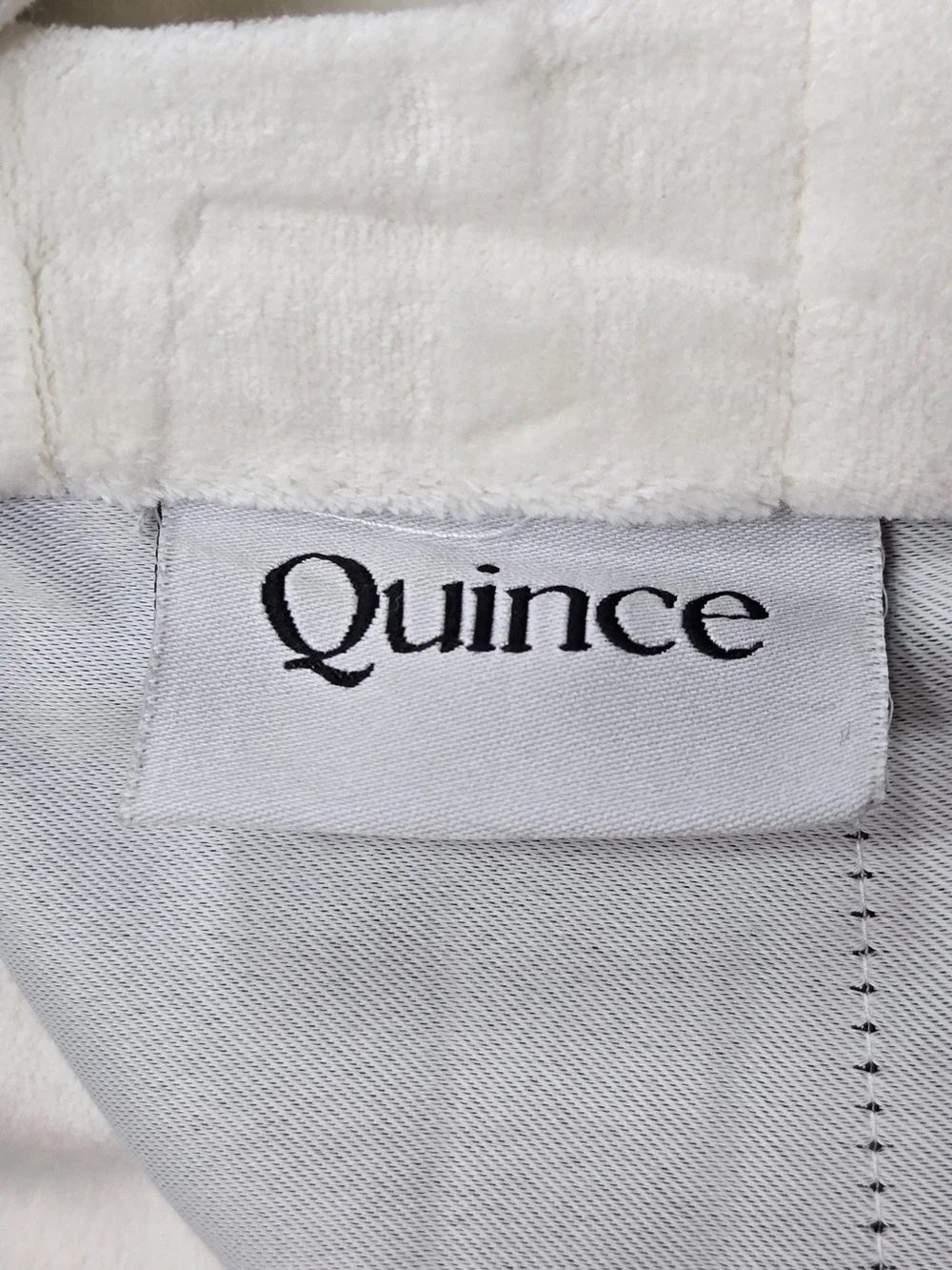 NWT QUINCE Set Of 2 48x84 Cotton Velvet True Blackout Curtains Ivory 9742